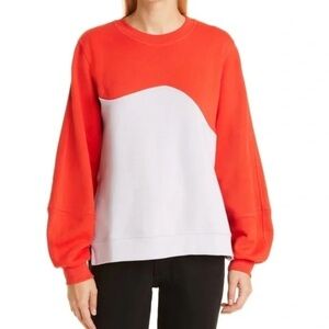 GANNI Software Wave Isoli Colorblock Sweatshirt Size XXS VGUC